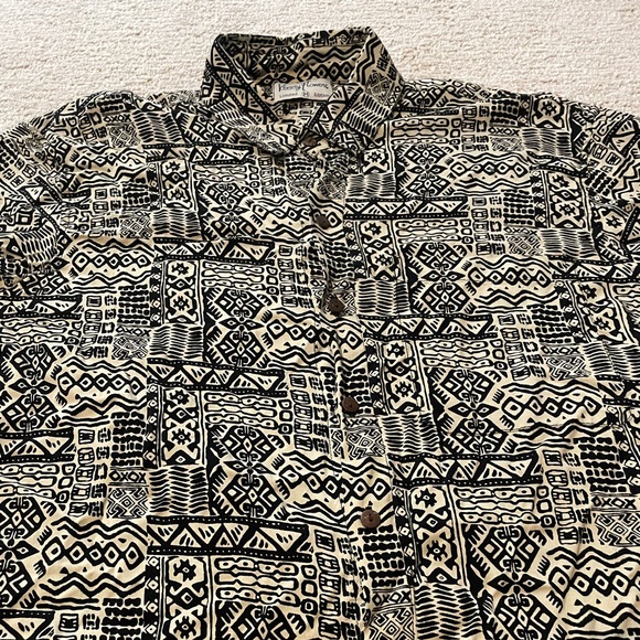 Kenny Flowers Gold Short Sleeve Button Down Medium - Picture 3 of 3